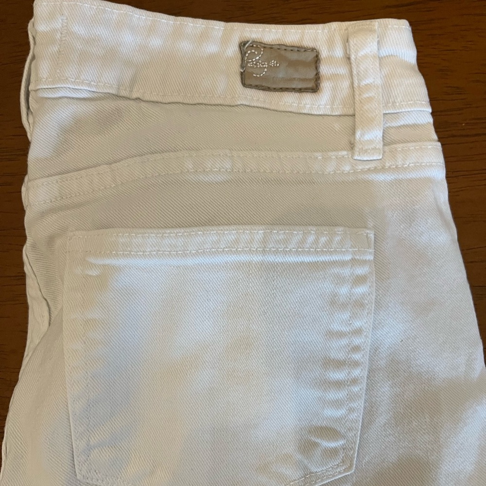 Paige Peg Skinny White Jeans - Picture 3 of 5